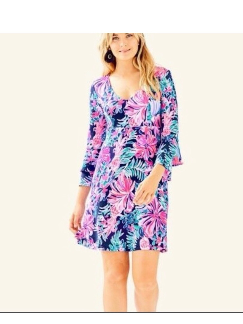 Lilly Pulitzer Raina Dress -Multi Garden Get A Way‎ Print small